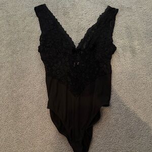 Pins & Needles Black Lace Bodysuit